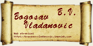 Bogosav Vladanović vizit kartica